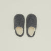 Fuzzy Wool Slippers - Dark Grey