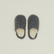Fuzzy Wool Slippers - Dark Grey