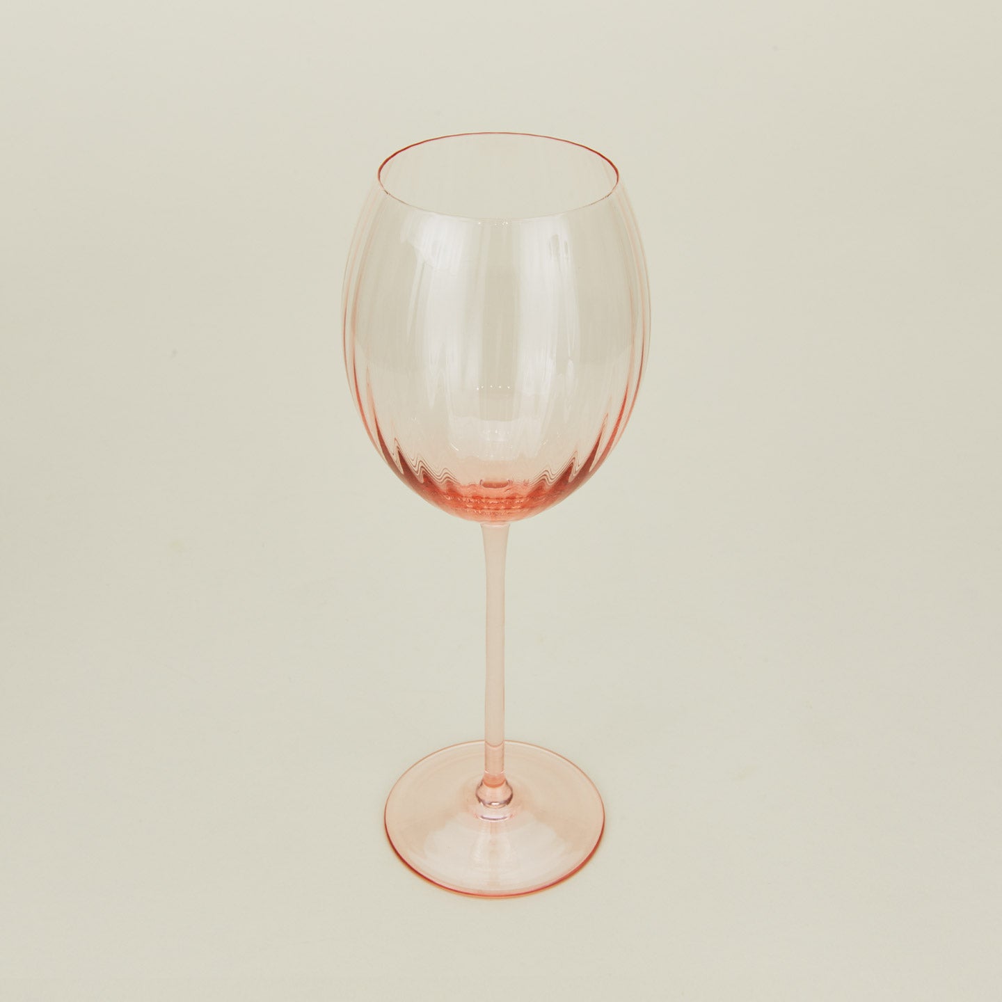 Ribbed White Wine Glass, Set of 2 - Blush | Hawkins NY
