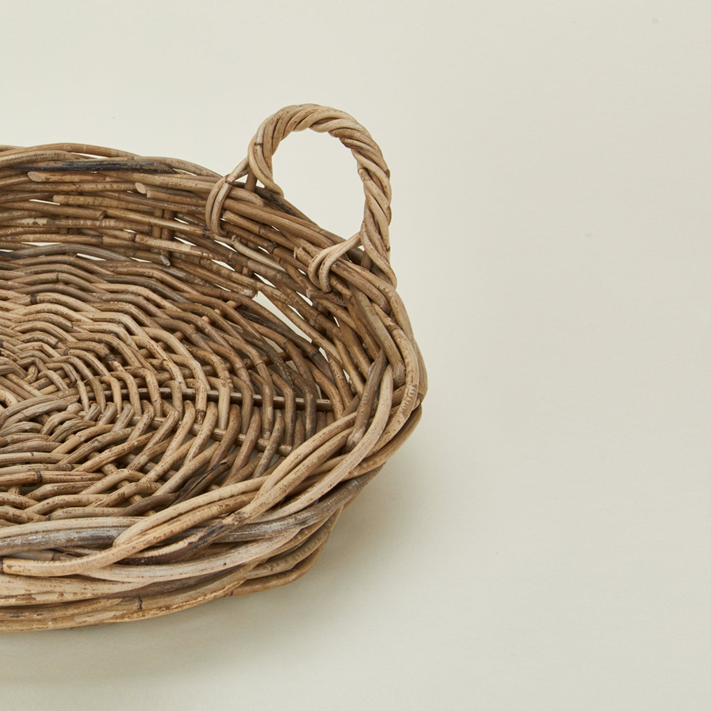 Close up view of Rattan tray