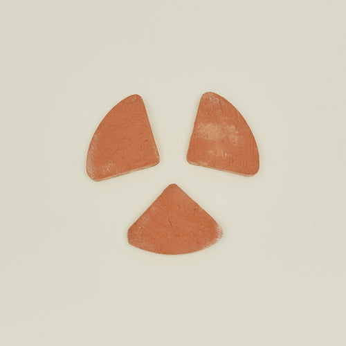 Terracotta planter feet, set of three.