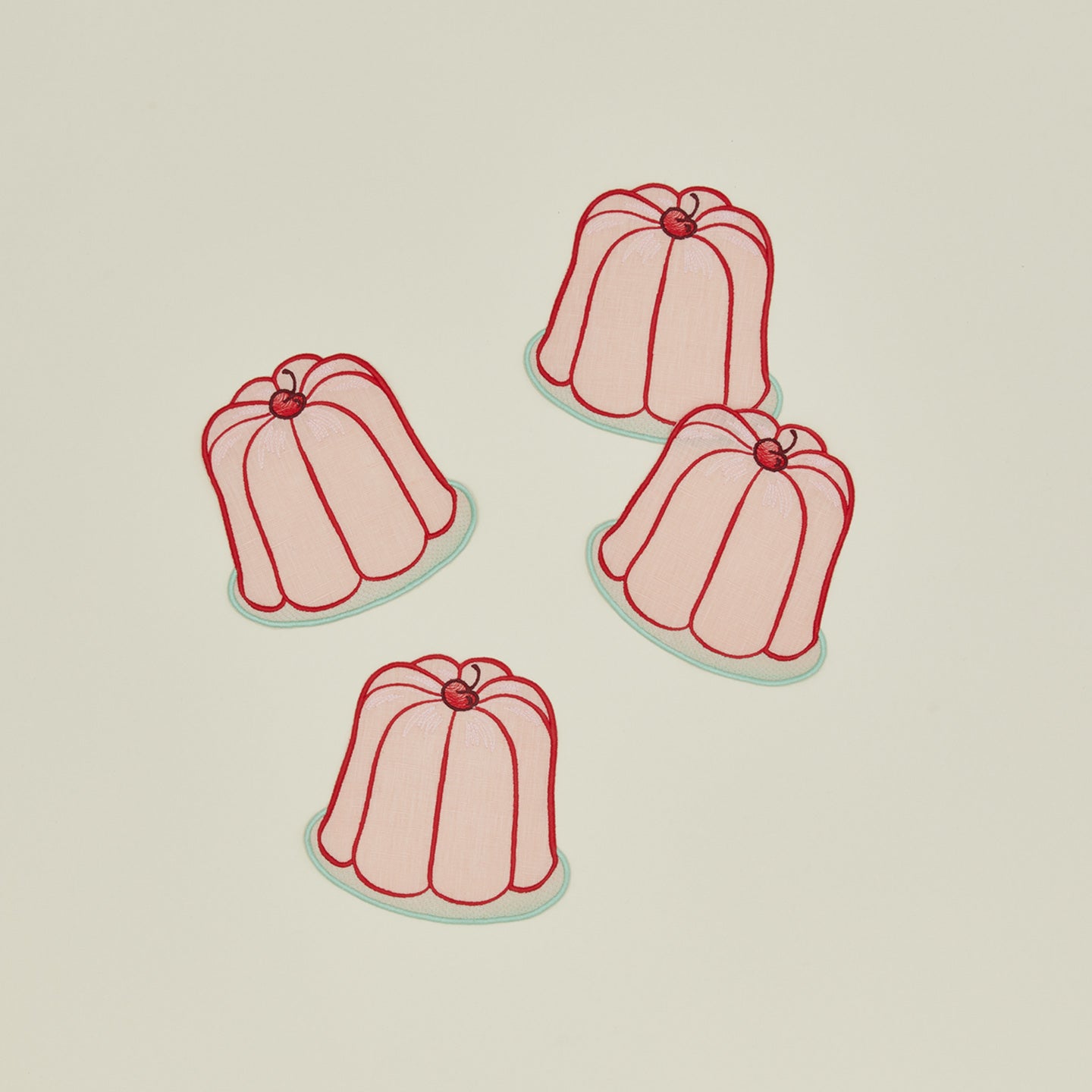 Jell-O Mold Cocktail Napkins, Set of 4