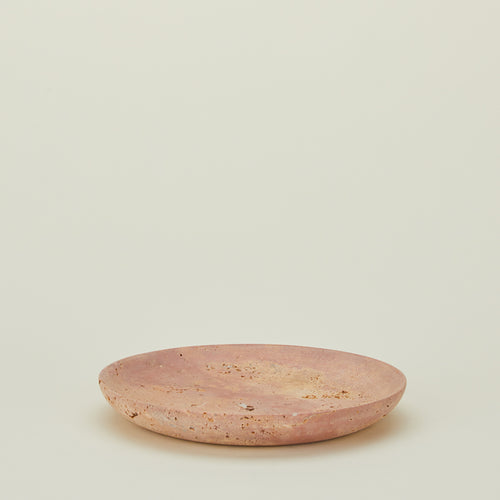 Red travertine tray