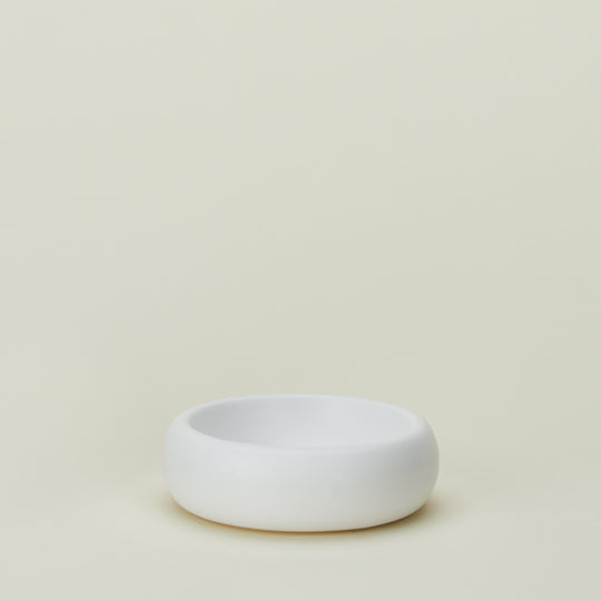 Concave Ceramic Bowl - Matte White