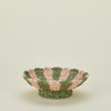 Woven Rope Footed Bowl - Green Stripe
