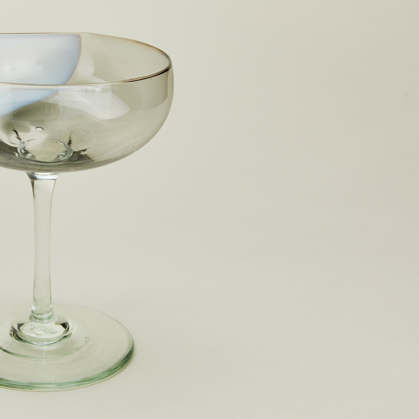 Hand Blown Coupe, Set of 2 - White/Grey – Hawkins New York