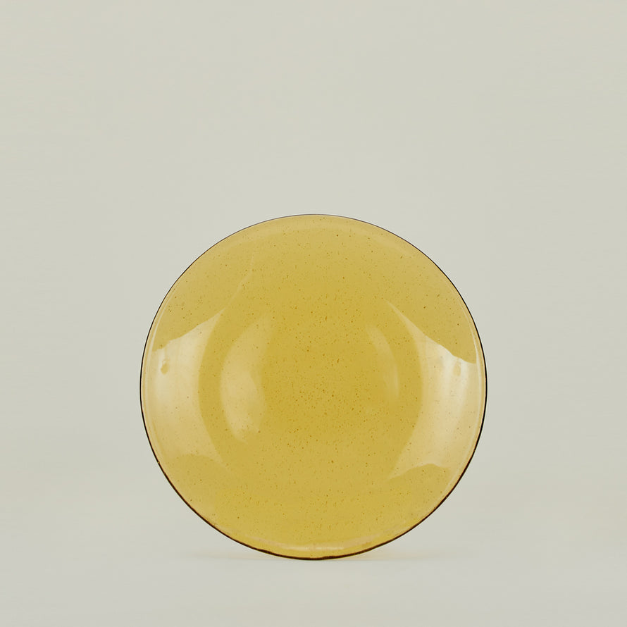 Glass Salad Plate in Amber.