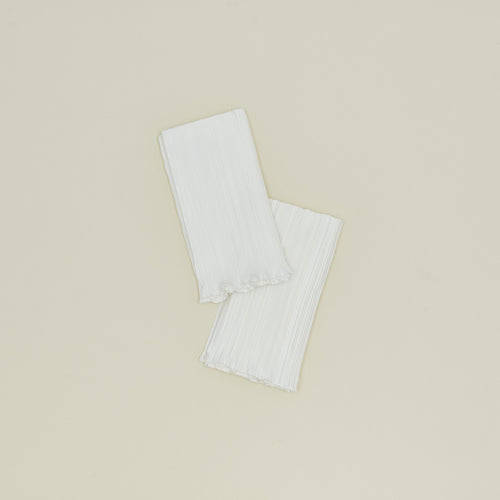 Pleated Napkins, Set of 2 - Ivory