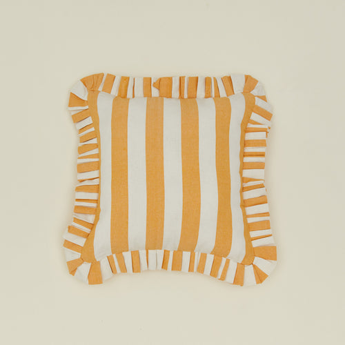 Cabana Stripe Cushion in gold