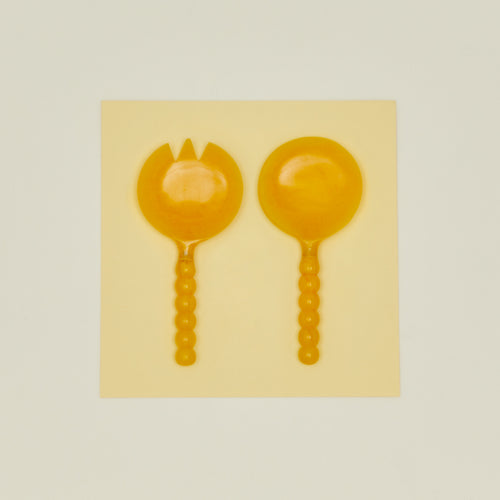 Lemon Yellow Salad Servers