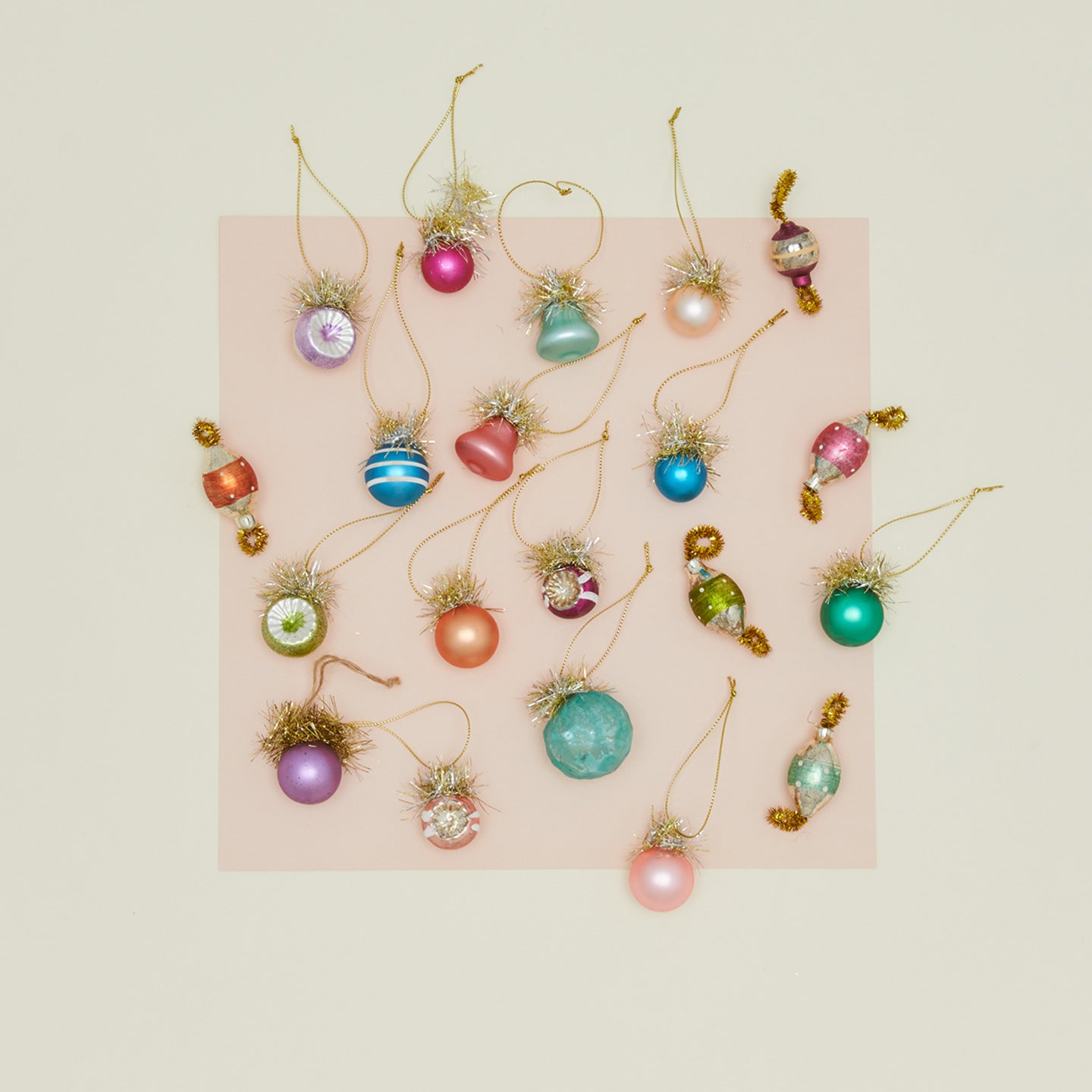 Heirloom rainbow ornaments set of 20