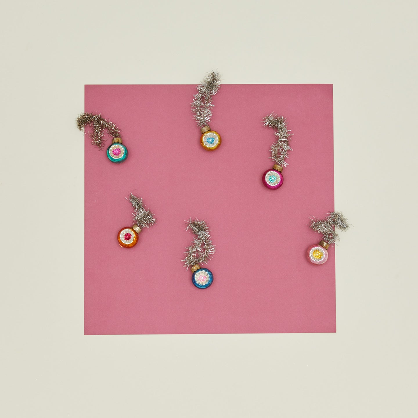 Indent bauble ornaments set of 6