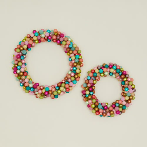 Large and small jolly bauble wreath