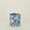 Marbleized Hexagon Wastebasket - Cool Marble
