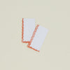 Scalloped Edge Linen Napkin, Set of 2 - Orange