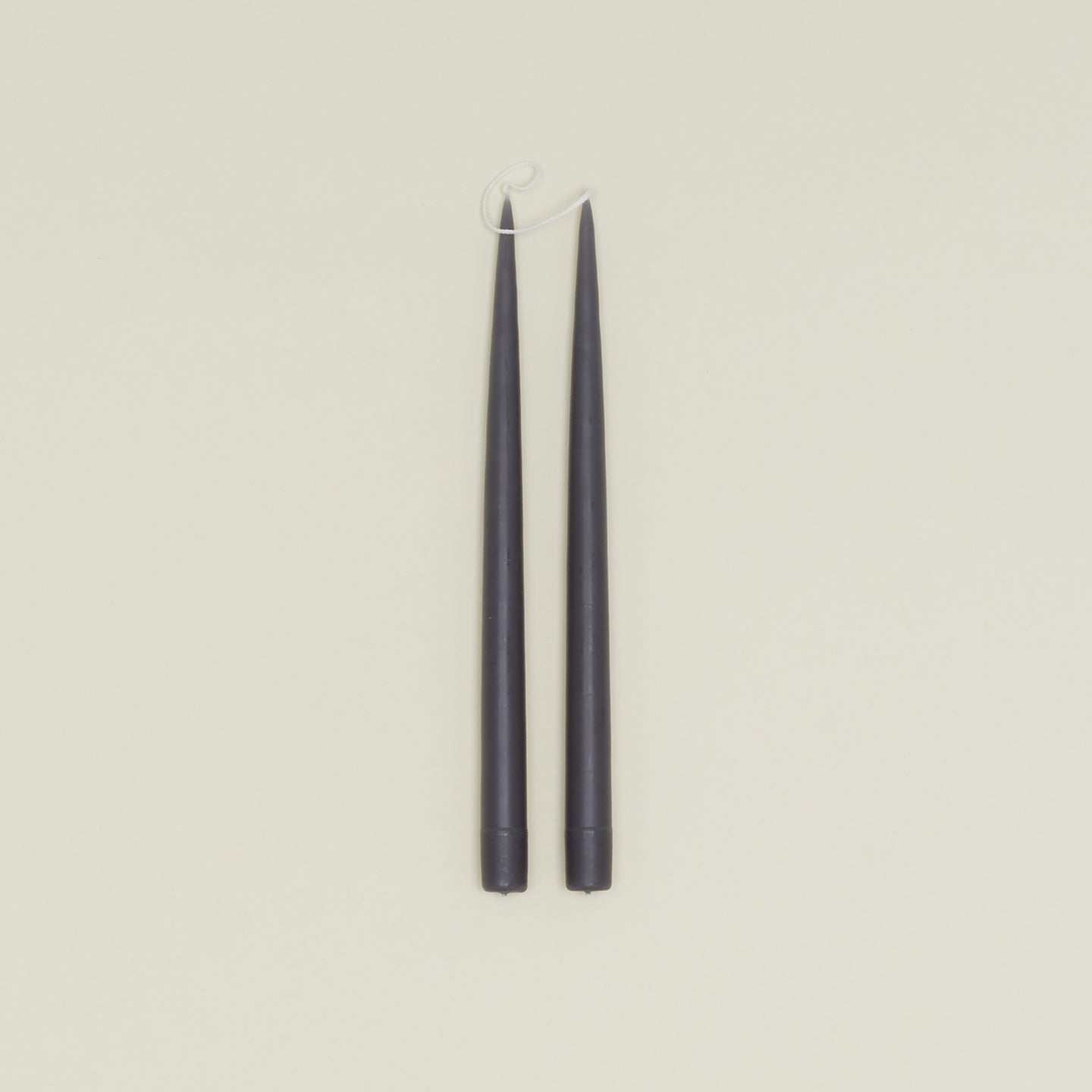 Danica taper candle pair in charcoal