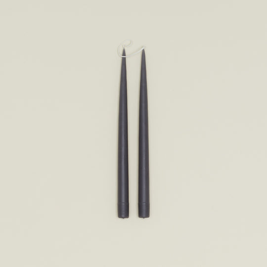 Hand Dipped Taper Set  - Charcoal