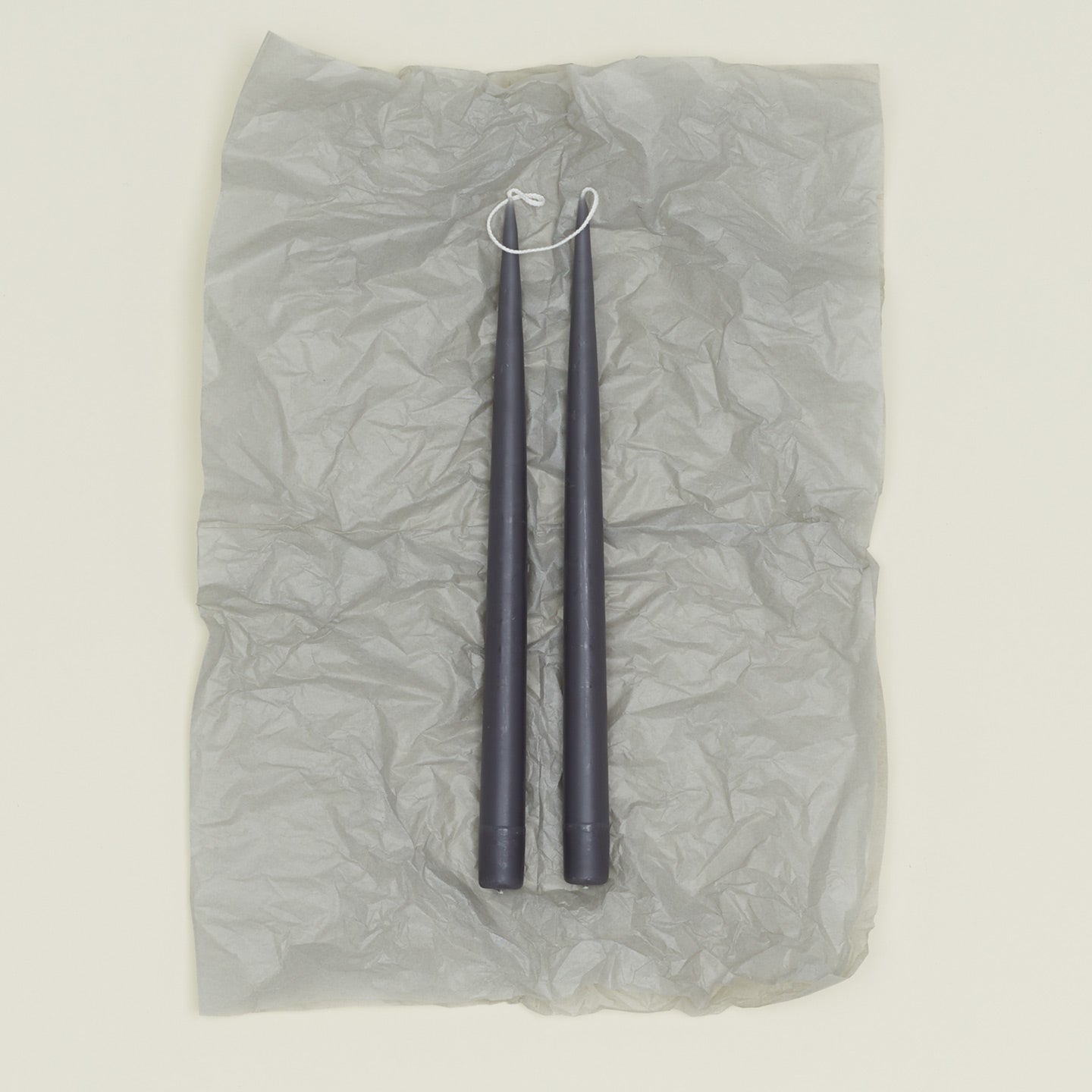Danica taper candle pair in charcoal