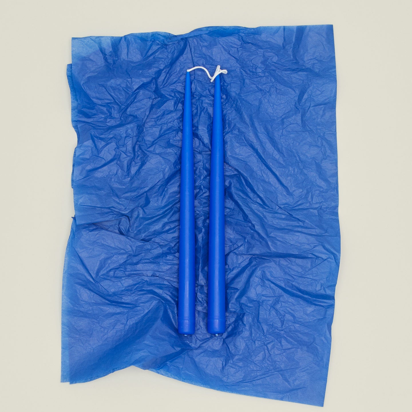 Danica taper candle pair in cobalt
