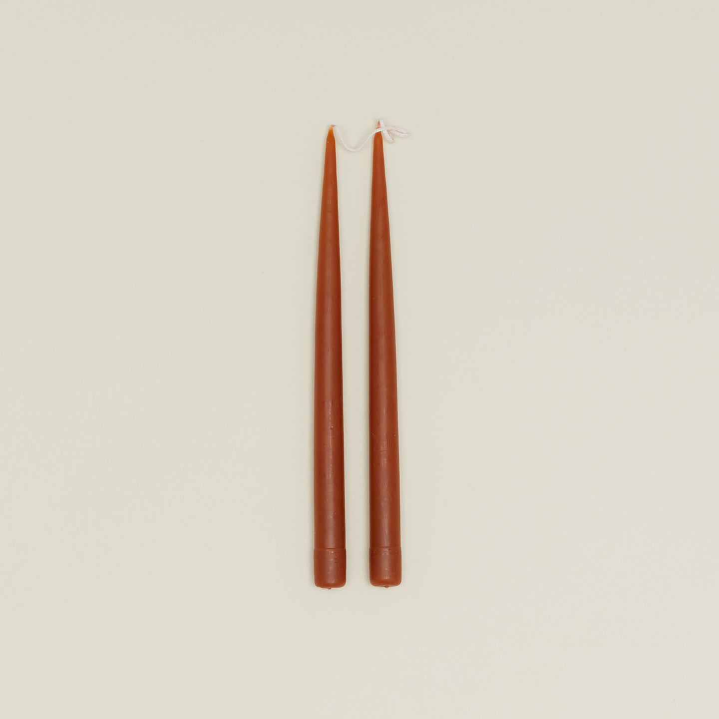 Danica taper candle pair in rust
