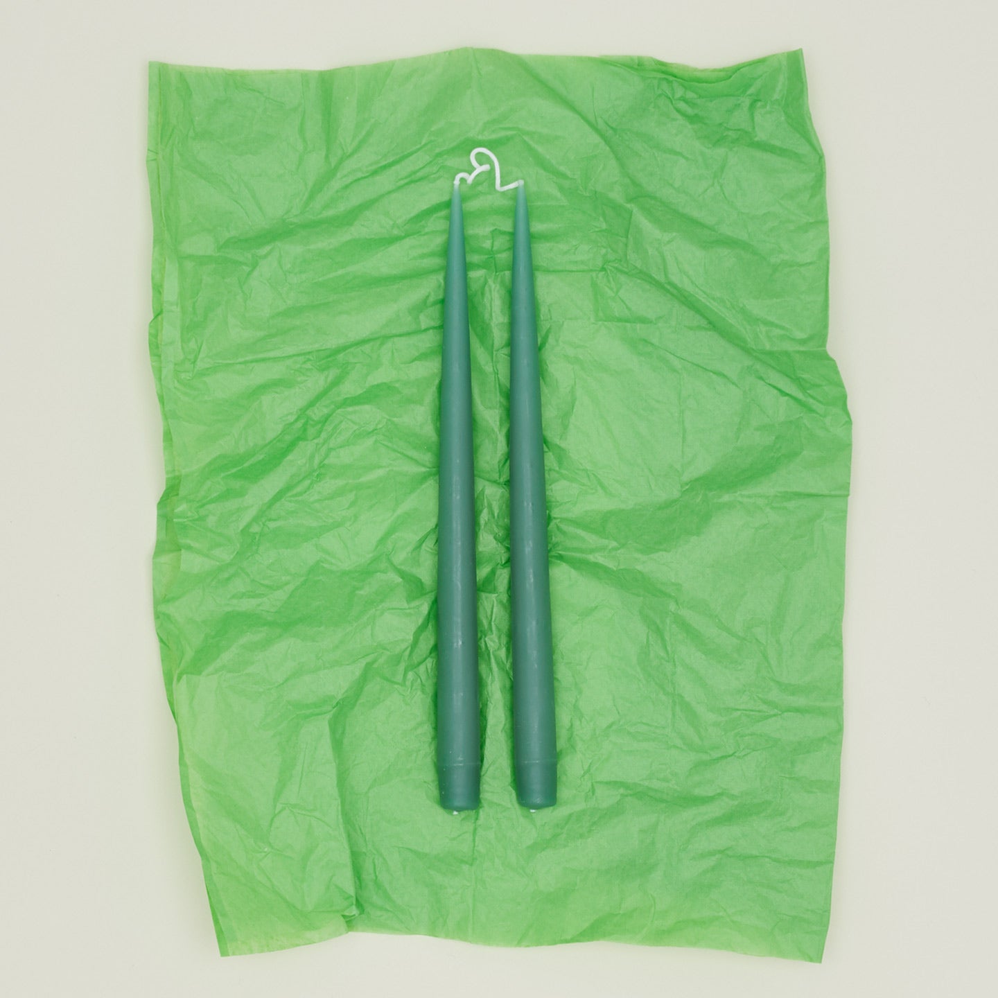 Danica taper candle pair in sage