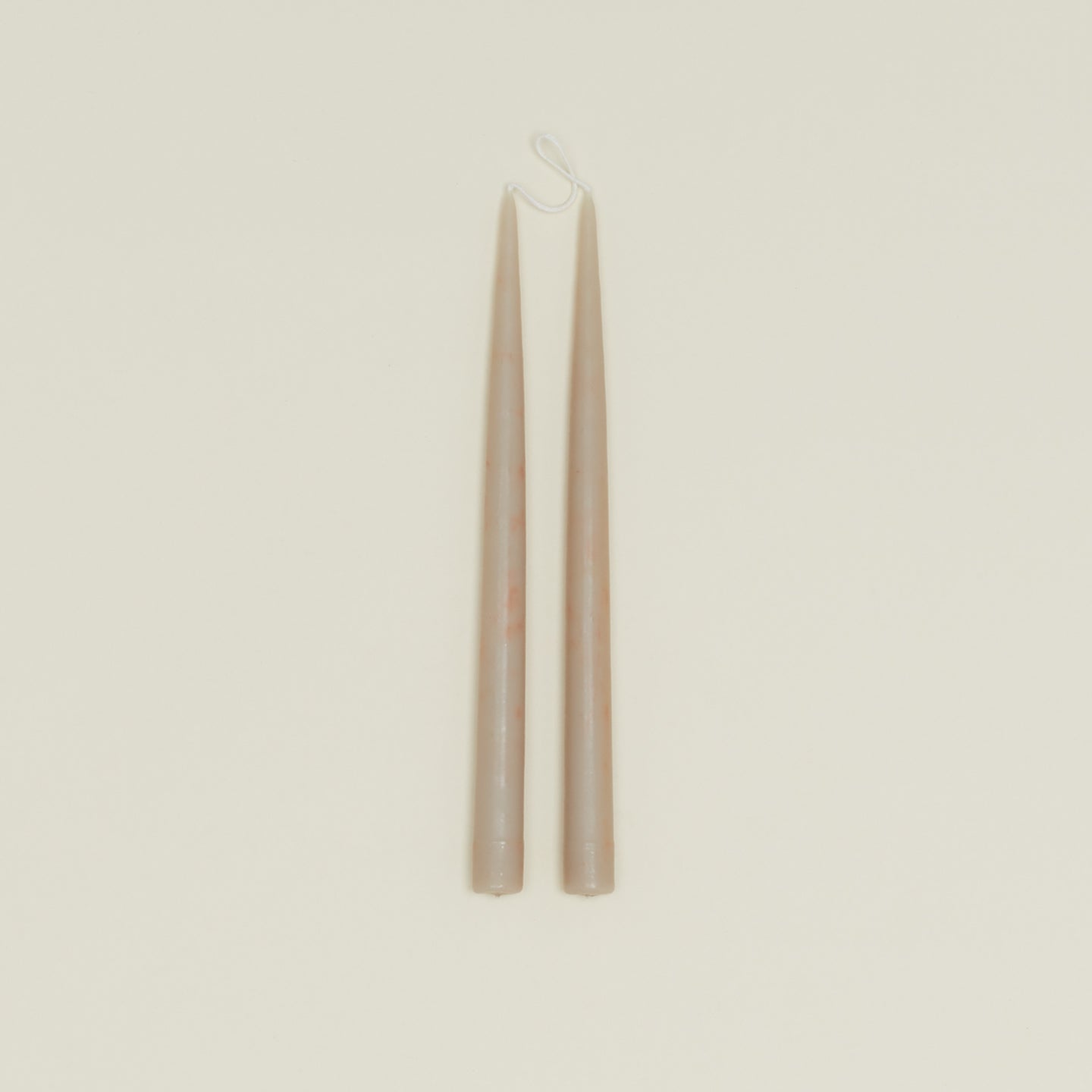 Danica taper candle pair in taupe