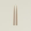 Danica taper candle pair in taupe