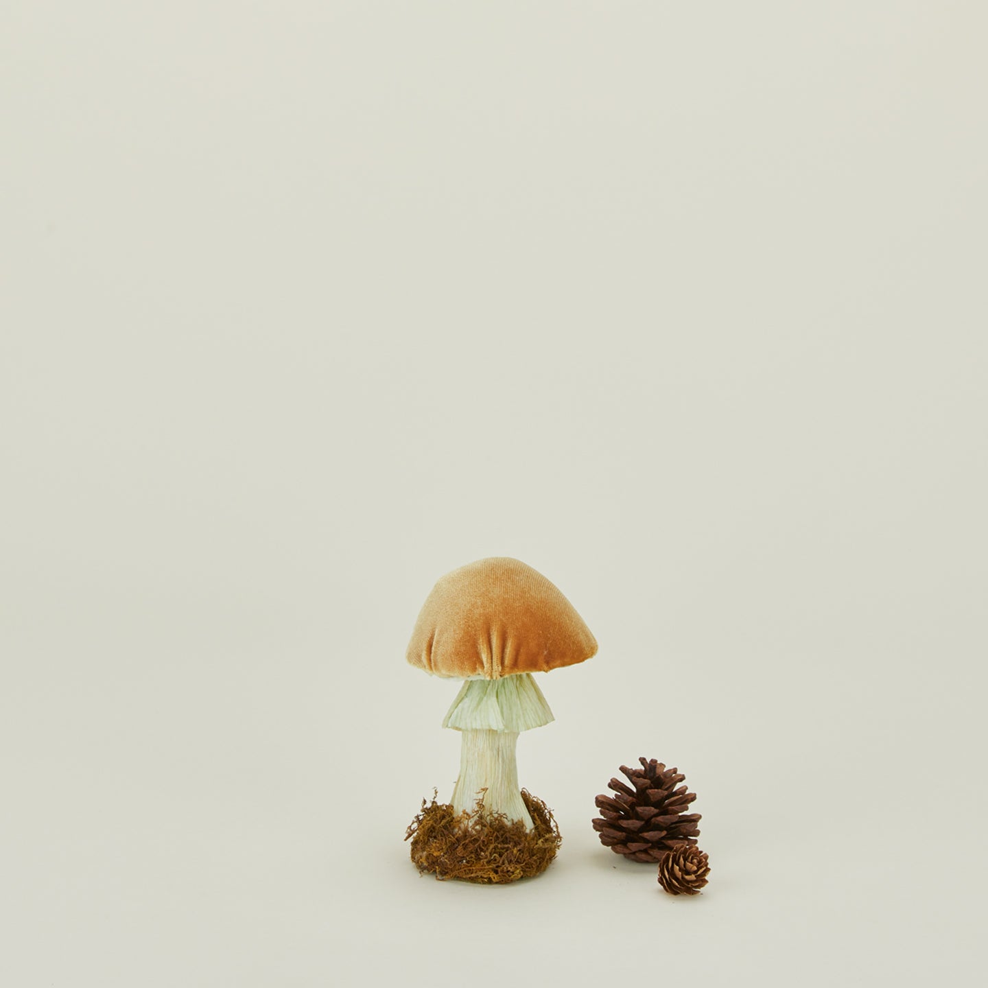Handmade velvet mushroom