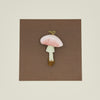 Handmade Velvet Mushroom Ornament - Pink