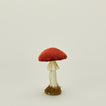 Handmade velvet mushroom red