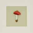 Handmade Velvet Mushroom Ornament in red