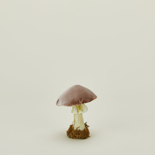 Handmade Velvet Mushroom - Taupe