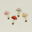 Handmade Velvet Mushroom Ornament  family