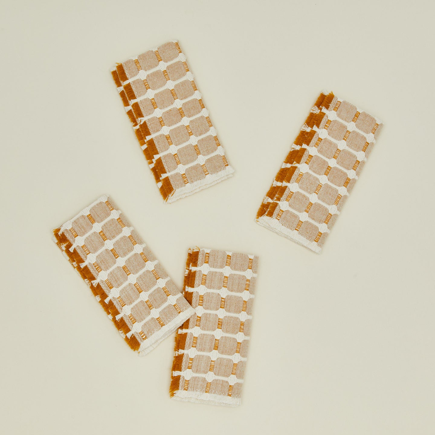 Dove and Donkey hopsack napkin in honey