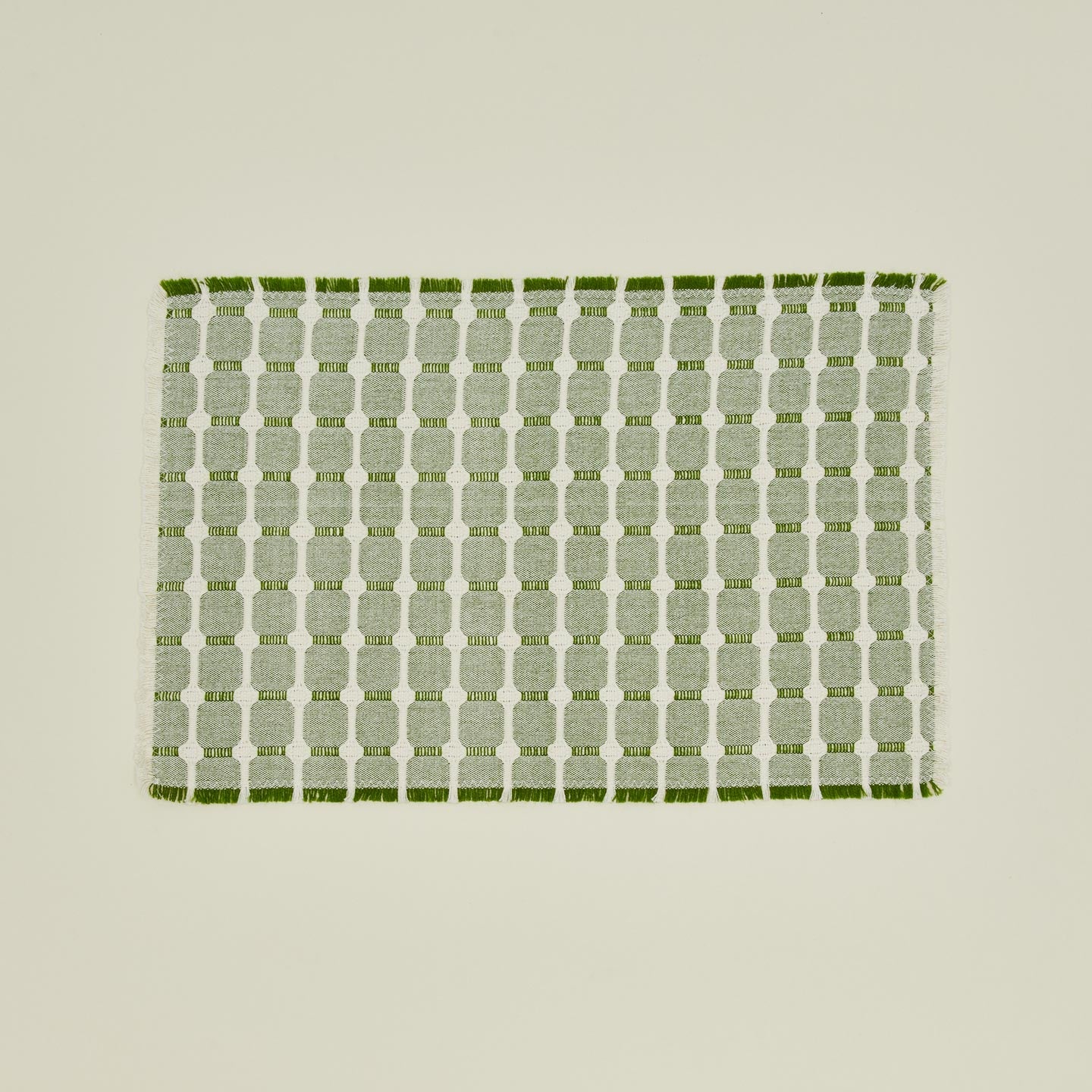 Dove and Donkey hopsack placemat in leaf