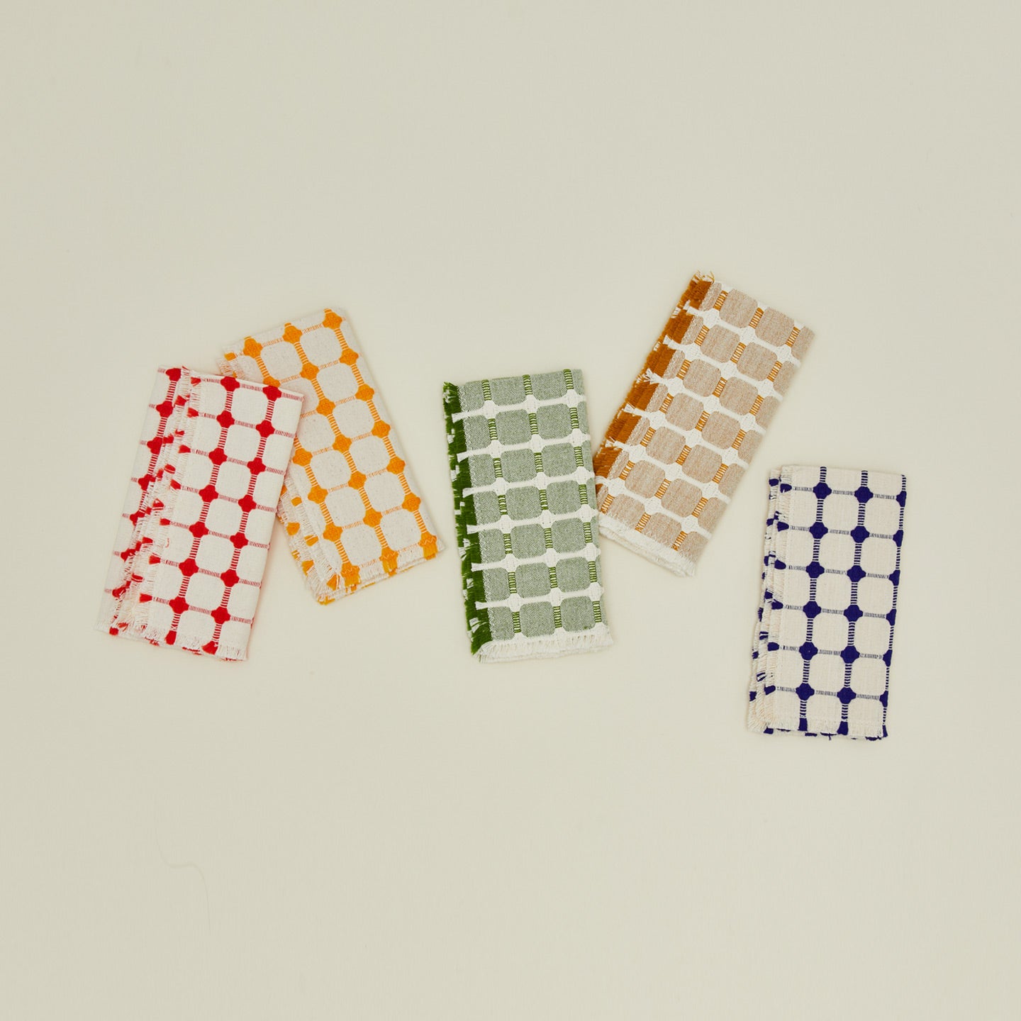 Dove and Donkey napkins in various colors