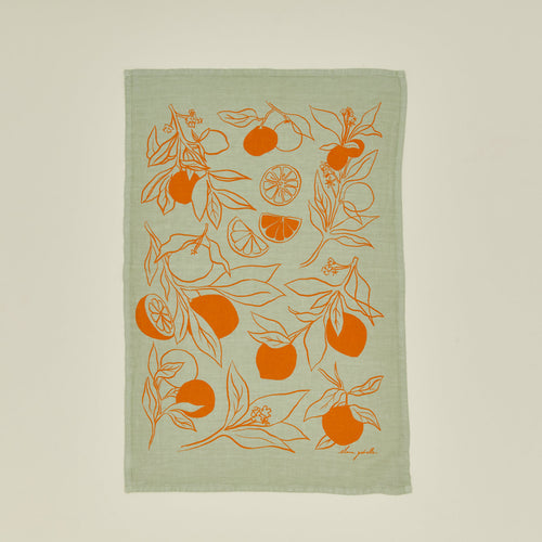 Clementine tea towel