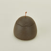 Detailed view of stoneware squiggle jar