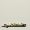 Stoneware wavy tray in olive with peas