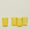 Four Large Essential Glasses in Amber.