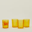 Four Medium Essential Glasses in Amber.