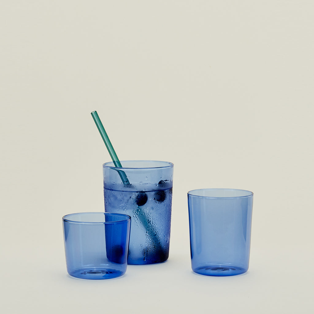 Essential Glassware, Set of 4 - Blue, Medium