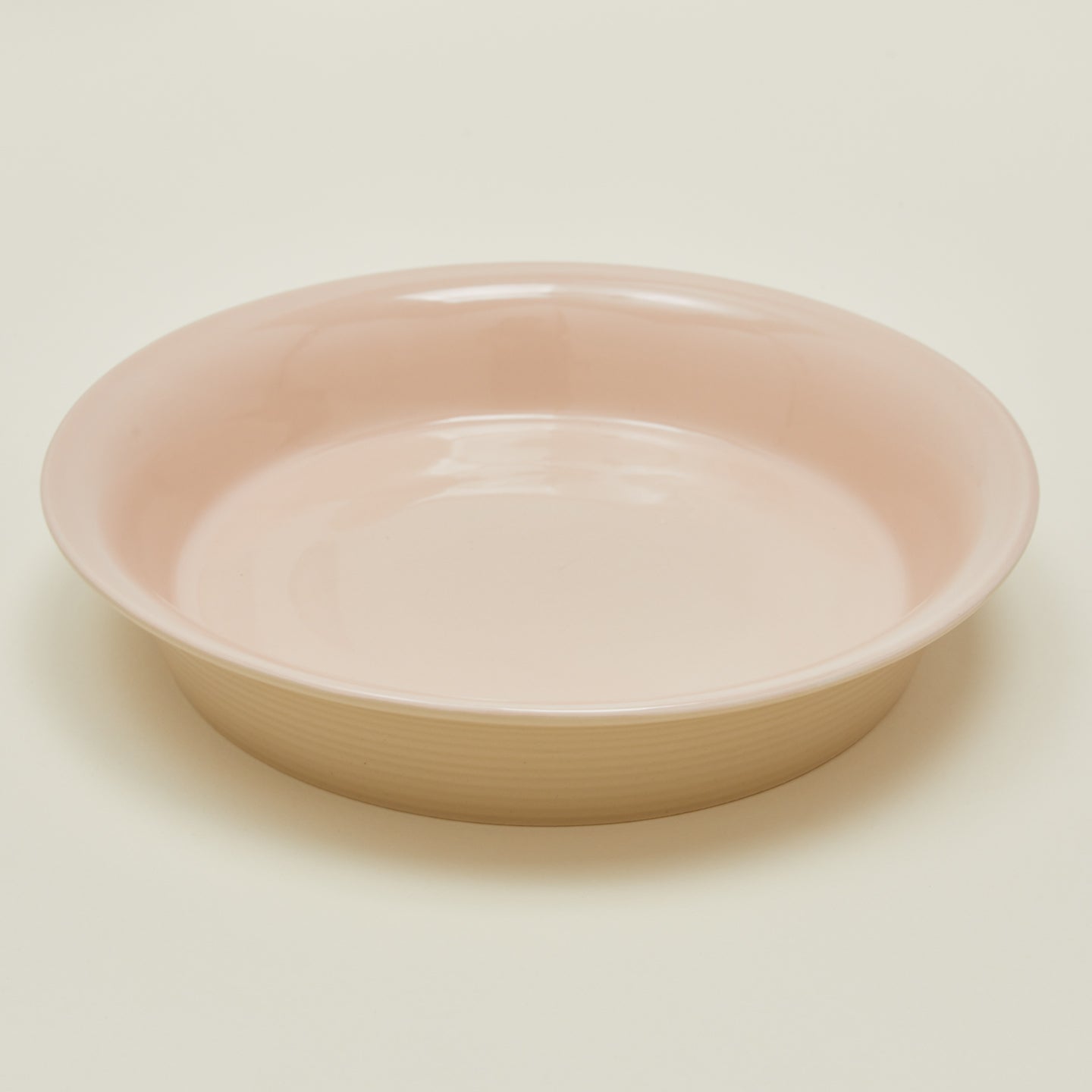 Close up view of Essential pie dish in blush