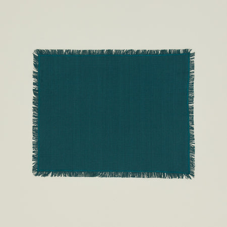Essential Cotton Placemats, Set of 4 - Peacock