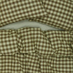Essential Gingham Duvet - Sage/Olive on bed with matching pillow cases