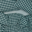 Essential Gingham Duvet - Sky/Peacock on bed with matching pillow cases
