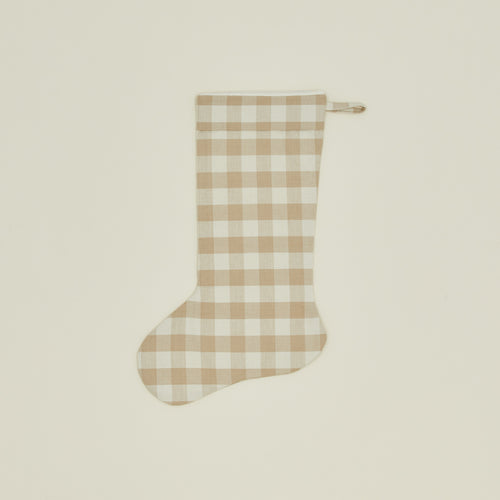 Essential Gingham Stocking - Ivory/Flax