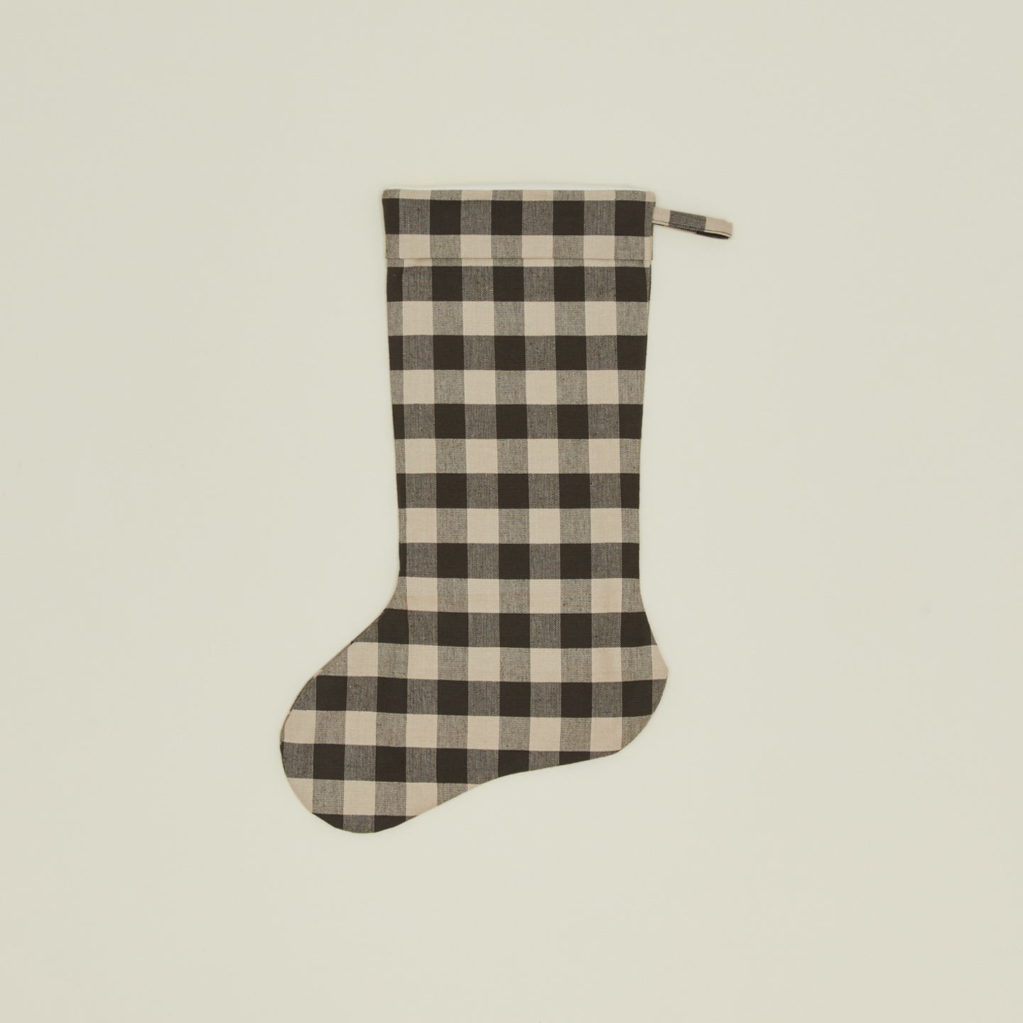 Essential Gingham Stocking - Light Grey/ Black