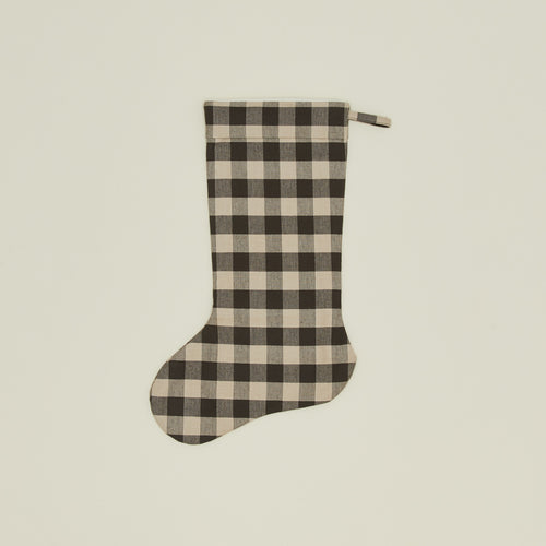 Essential Gingham Stocking - Light Grey/ Black