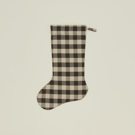 Essential Gingham Stocking - Light Grey/ Black